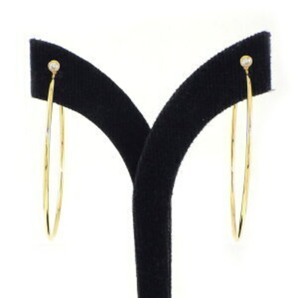 Tiffany Co Hoop Earrings by the Yard Diamonds Yellow Gold